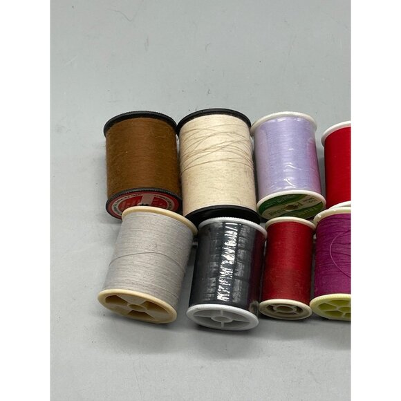 10 spools of polyester thread varying colors red white and sizes READ - Picture 5 of 6